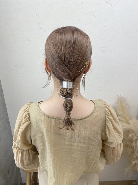 箔付きタイトヘアアレンジ/大宮東口タイトヘアアレンジ