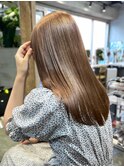 ミルクティーベージュダブルカラーケアブリーチインナーカラー