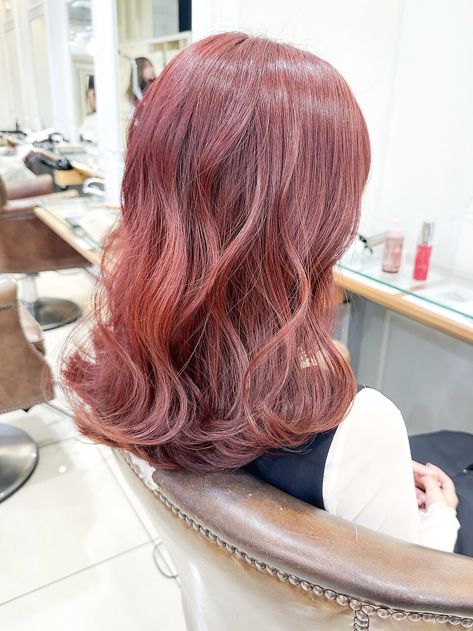 ヘアカラー 赤、ピンクセット 2025年夏】チェリーレッドの髪型・ヘアアレンジ｜人気順