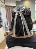 ハーフアップスタイル