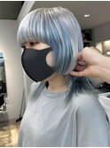 インナーカラーイヤリングカラーハイライトローライトブリーチ