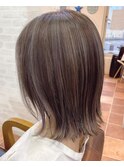 外ハネ★グレージュハイライト