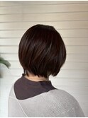 大人かわいいひし形小顔丸みボブ30代40代50代