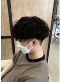 ツイストスパイラルマッシュツーブロック刈り上げ