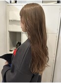 グレージュハンサムショートレイヤーカットセミロングボブヘア