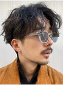 名古屋栄ルーズパーマシャドウパーマテーパーフェードメンズヘア