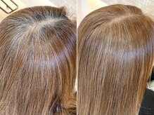 ちらほらある白髪は【白髪活かしカラー】で馴染ませる