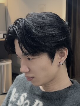 ブルニール 心斎橋(BLEUNIR) 韓国系センターパート　ニュアンスパーマ　会社員ヘア