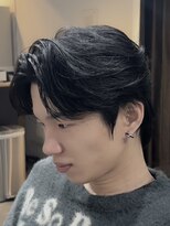 ブルニール 心斎橋(BLEUNIR) 韓国系センターパート ニュアンスパーマ 会社員ヘア