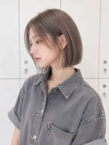 アム(am) 透明感カラー/ブリーチなしダブルカラー/大人ボブ