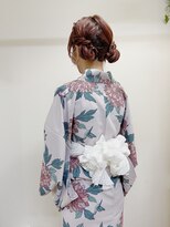 ロカット サロン(Roquat Salon)&nbsp;浴衣お団子ツインアレンジ【エクステ/立川/立川/立川/立川】