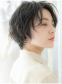 ■アッシュブラックくせ毛風クールショート17★越谷20代30代40代