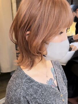 グロウ 上野御徒町(grow) ウルフレイヤー/ペールオレンジ/ブリーチ３回/pixyyyyyy297