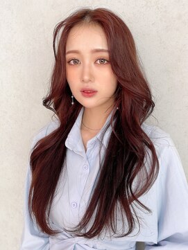 アルバム 渋谷パルコ(ALBUM) 韓国くびれヘア_斜めバンググレージュカラー_39377