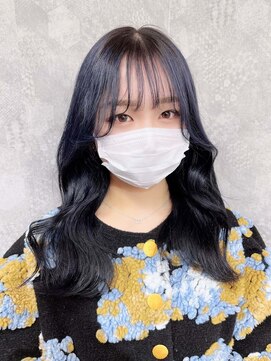 ティアム 渋谷店(Tiam shibuya) ブルーブラック/韓国ヘア/ケアブリーチ/ダブルカラー/渋谷