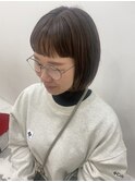 前髪の酸性ストレートパーマ×ボブ