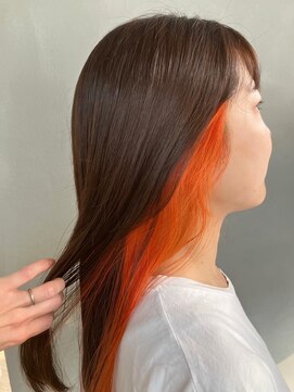 フェアリーテール 高坂店 キャロットオレンジ！あざやかインナーカラー