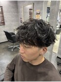 滋賀/南草津/メンズ美容室/波巻きツイストスパイラルパーマ
