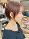 アイコニック 豊田店(ICONIQ)の写真/透け感ある丸みショート・ボブにトレンドカラーをプラスしたスタイルが高リピ★顔周りカットのセンス◎ 