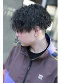 ツーブロック前下がりツイストスパイラル