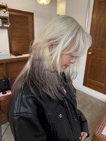 ペレ 梅田(PELE)&nbsp;イメチェン/ピンクベージュ/アンブレラカラー/前髪/梅田