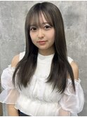 ミルクティーブロンド/ダークブルー/デジタルパーマ/町田