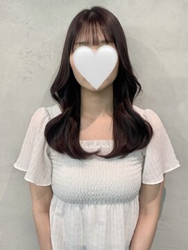 エル 北千住(elu) 顔まわりレイヤーくびれヘア_ラベンダーアッシュ