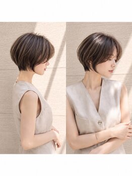 シェリー(Cherie)の写真/【家でも簡単再現】骨格・輪郭に合わせた顔まわりの1mmのこだわりカット◎伸びても綺麗なバランスをキープ