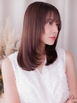 カバーヘア ブリス 上尾西口店(COVER HAIR bliss)&nbsp;ハイレイヤーエアストレートミルクブラウンブリーチなし20代a