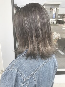 ナンバー(number+) 20代30代ハイライトバレイヤージュブリーチ立体感透け感