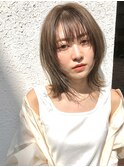 カジュアルレイヤー　天使の羽バング　切りっぱなし外ハネ