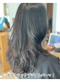 髪質改善ホリステックデジタルパーマ×スモーキーグレージュ