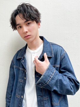 メーヴェ(Mowen) 【mowen南堀江】メンズツイストパーマ×センターパート