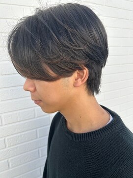 ニアウ 太田店(Niau) センターパートニュアンスパーマメンズマッシュウルフパーマ