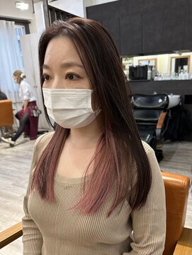 ラゴム 池袋(LAGOM) 切りっぱなしボブ/美髪/ピンクブラウン[池袋/髪質改善]