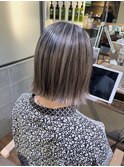 バレイヤージュ×グレージュ