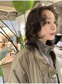 マッシュウルフレイヤーウルフパーマショートスパイラルパーマ