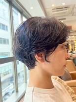 ロンド パルティール 大宮(Lond partir)&nbsp;カールセミディシアカラー姫カットダークアッシュショート