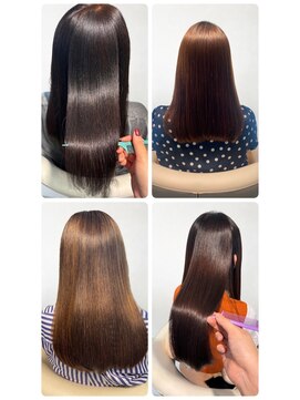 美容室フルール ★縮毛矯正ロング♪コスメストレート髪質改善ココアベージュ