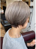 白髪ぼかし×グレージュ