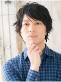 20代30代斜めバングダウンパーマフェザーショートX草加