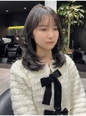 ミディアムレイヤー ワンカール 韓国ヘア