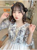 シースルーバングクラゲヘア現場ヘアメ