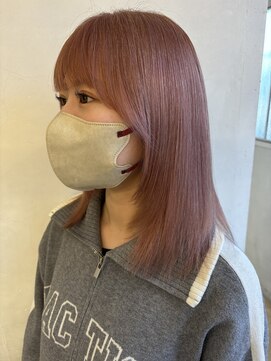 ポート 蕨(PORT) 色落ちがミルクティーになるピンクカラー【高岩美季】