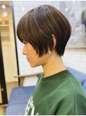 〈t1〉大人ショートハイライト髪質改善キッズカット前髪30代40代