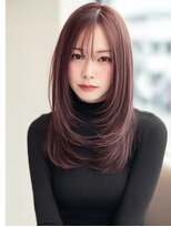 ダル 渋谷/表参道(DAL.)&nbsp;オリーブベージュ大人レイヤーシースルーバング