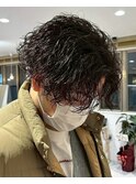 MEN’S横浜/センターパート/ツイストシャドウパーマメンズカット