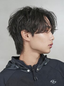 バイフィフス 原宿/表参道(by fifth) メンズシースルーマッシュニュアンスパーマシャドウパーマテテ風