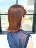 ブリーチなしダブルカラー×アプリコットオレンジ