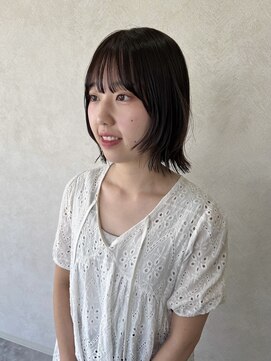 ホワイト(WHITE) ボブレイヤー ラベンダーブラウン 髪質改善